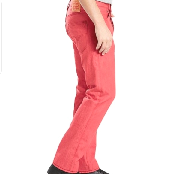 Levi's 501 Shrink-to-Fit button-fly jeans - coral - Picture 3 of 8